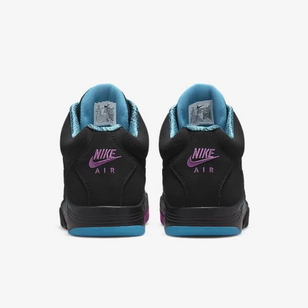 Nike Air Flight Lite Mid Muške Tenisice Crne Tirkizne Crvene Ljubičaste Crne | NK390VWD