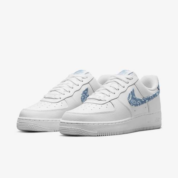 Nike Air Force 1 07 Essential Ženske Tenisice Bijele Plave | NK240QEF