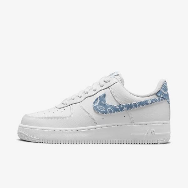 Nike Air Force 1 07 Essential Ženske Tenisice Bijele Plave | NK240QEF