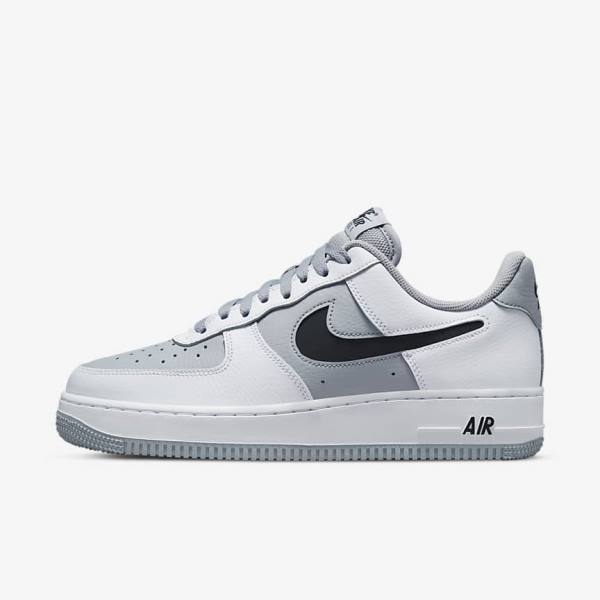 Nike Air Force 1 07 LV8 Muške Tenisice Bijele Sive Crne | NK649QYB