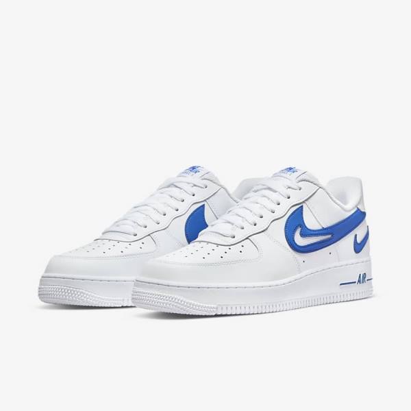 Nike Air Force 1 07 Muške Tenisice Bijele Kraljevska Plava | NK317DQP