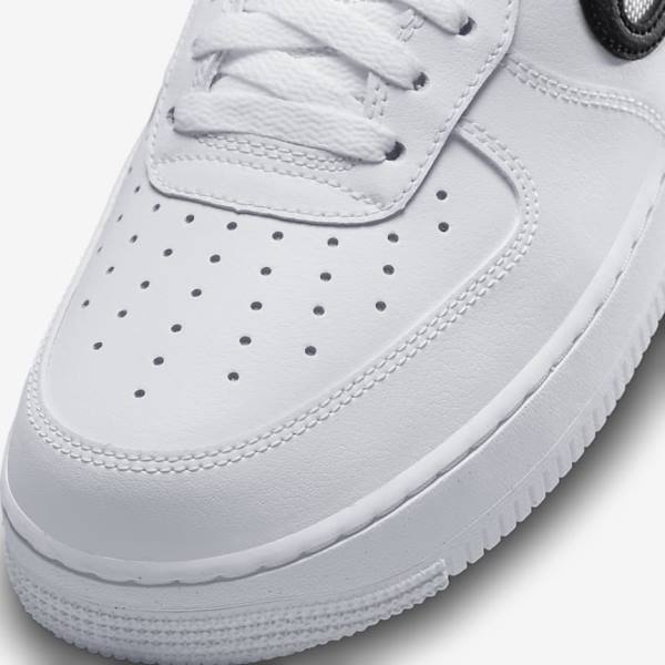 Nike Air Force 1 07 Muške Tenisice Bijele Crne | NK651KAM