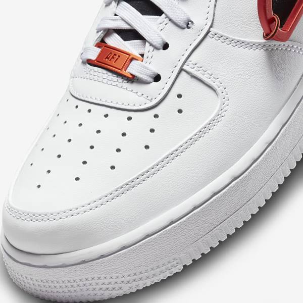 Nike Air Force 1 07 Premium Muške Tenisice Bijele Bordo Crvene Crne | NK371EVY