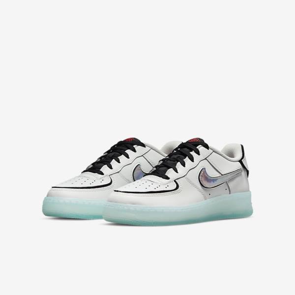 Nike Air Force 1-1 Older Dječje Tenisice Bijele Crne Crvene Visebojne | NK684PTQ