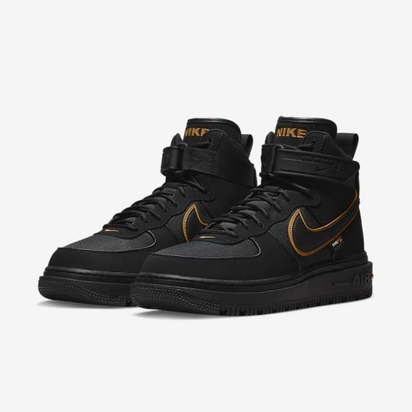 Nike Air Force 1 Boot Muške Tenisice Crne Smeđe Zlatne | NK023KYQ