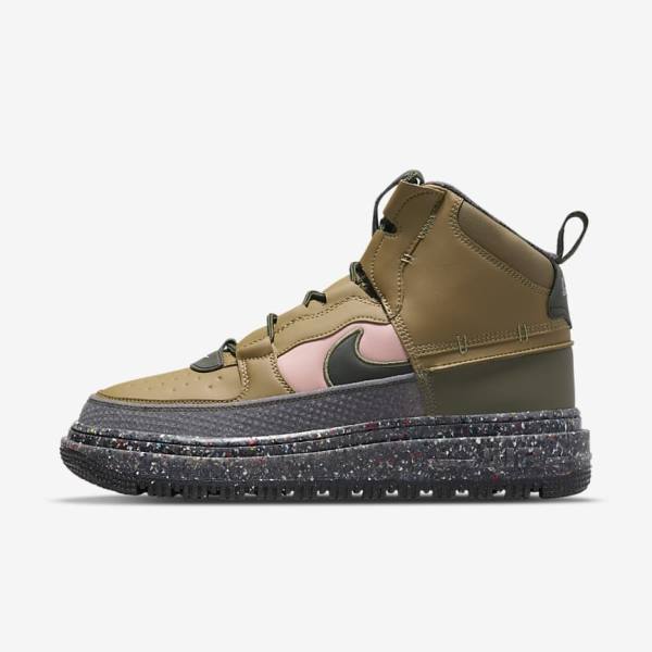 Nike Air Force 1 Boot Muške Tenisice Smeđe Maslinasto Zelene Roze | NK425HBC