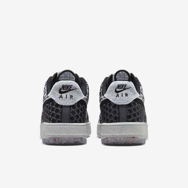 Nike Air Force 1 Crater Flyknit Next Nature Muške Tenisice Crne Bijele Platine Crne | NK524AQN