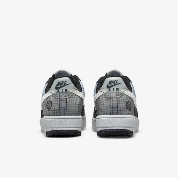 Nike Air Force 1 Crater Older Dječje Tenisice Crne Bijele | NK532NIW