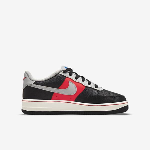 Nike Air Force 1 EMB Older Dječje Tenisice Crne Sive Crvene | NK529YMV