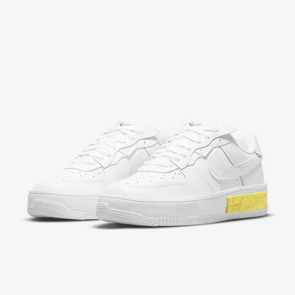 Nike Air Force 1 Fontanka Ženske Tenisice Bijele Žute Bijele | NK789VOY