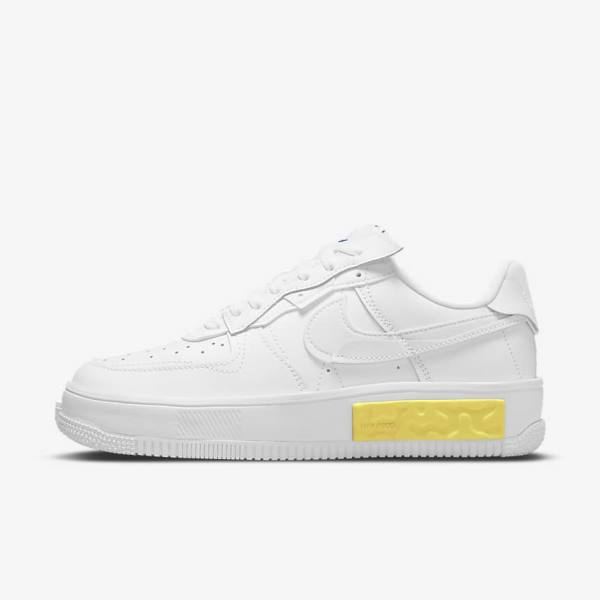 Nike Air Force 1 Fontanka Ženske Tenisice Bijele Žute Bijele | NK789VOY