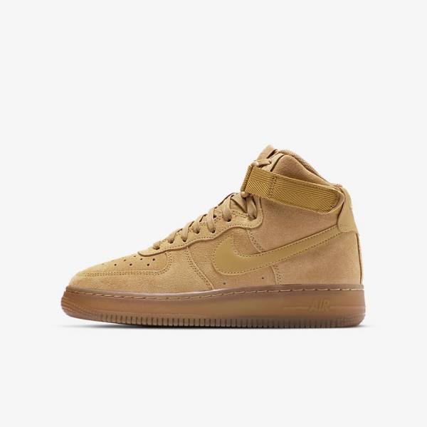 Nike Air Force 1 High LV8 3 Older Dječje Tenisice Smeđe Svijetlo Smeđe | NK453XRV