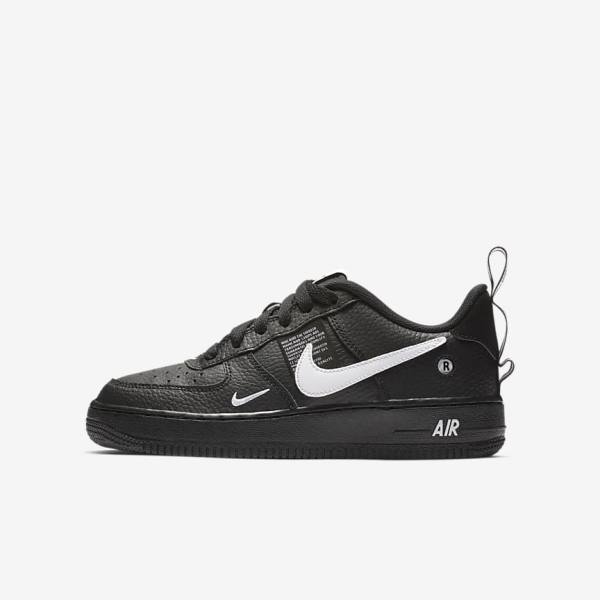 Nike Air Force 1 LV8 Utility Older Dječje Tenisice Crne Žute Bijele | NK526VCO