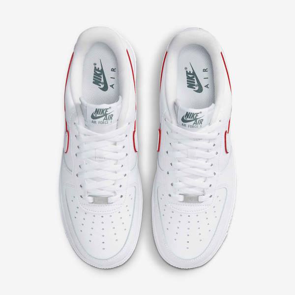 Nike Air Force 1 Muške Tenisice Bijele Zelene Metalne Srebrne Crvene | NK376GBY