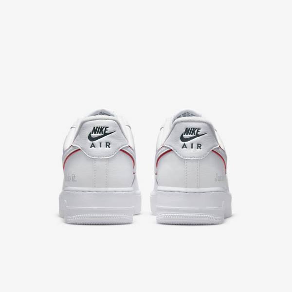 Nike Air Force 1 Muške Tenisice Bijele Zelene Metalne Srebrne Crvene | NK376GBY