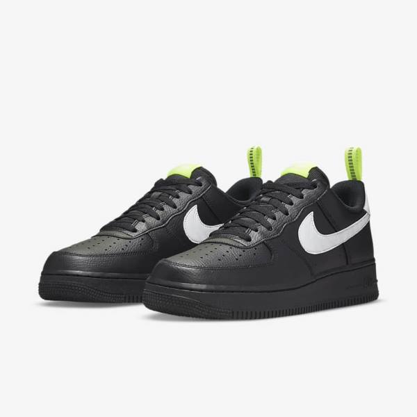 Nike Air Force 1 Muške Tenisice Crne Srebrne Bijele | NK172VRK