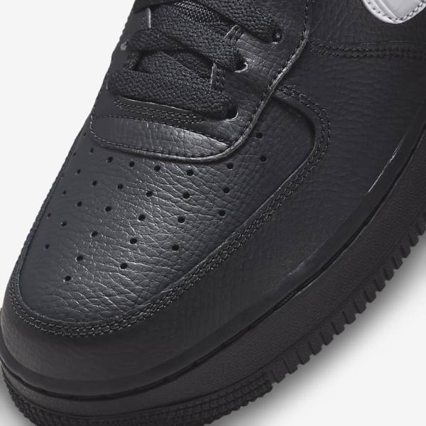 Nike Air Force 1 Muške Tenisice Crne Srebrne Bijele | NK172VRK