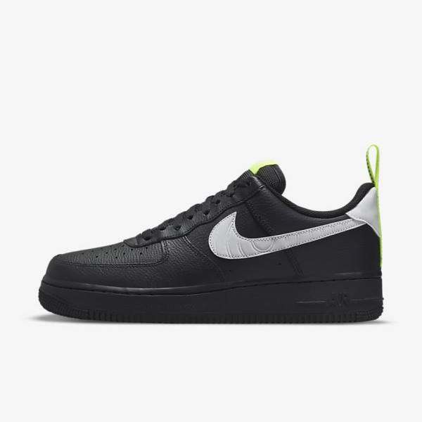 Nike Air Force 1 Muške Tenisice Crne Srebrne Bijele | NK172VRK