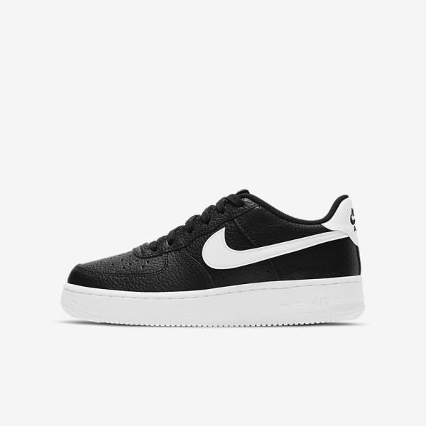 Nike Air Force 1 Older Dječje Tenisice Crne Bijele | NK803DJE