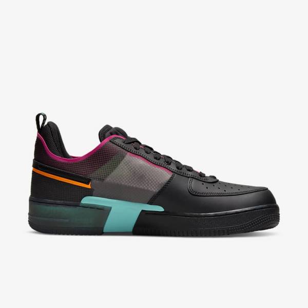 Nike Air Force 1 React Muške Tenisice Crne Narančaste Roze Crne | NK938QVS