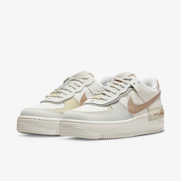 Nike Air Force 1 Shadow Ženske Tenisice Kaki Boja Svijetlo Bež | NK261MAR