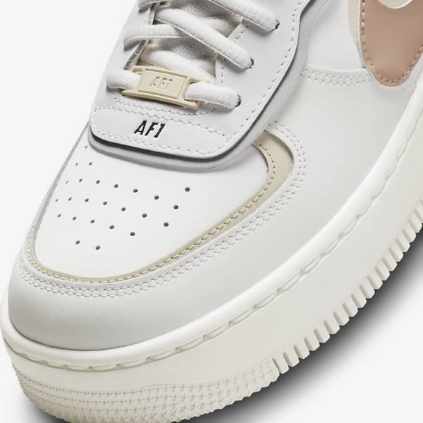 Nike Air Force 1 Shadow Ženske Tenisice Kaki Boja Svijetlo Bež | NK261MAR