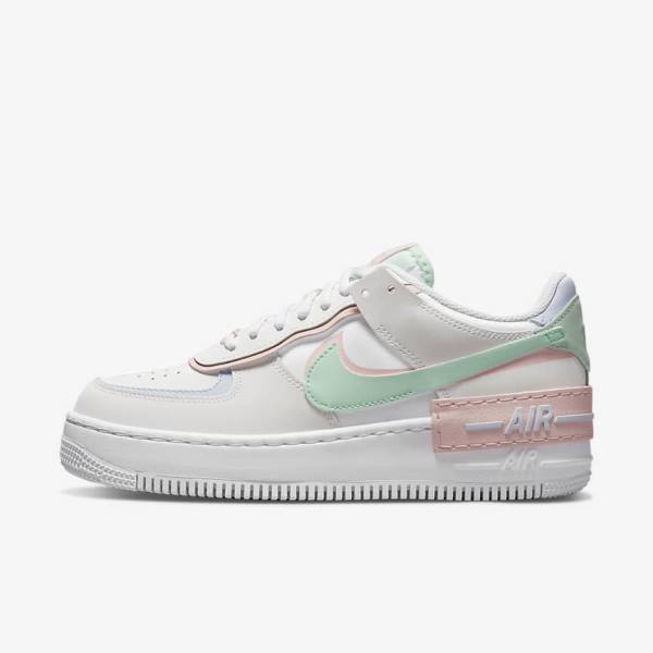 Nike Air Force 1 Shadow Ženske Tenisice Bijele Menta Sive | NK650JQM