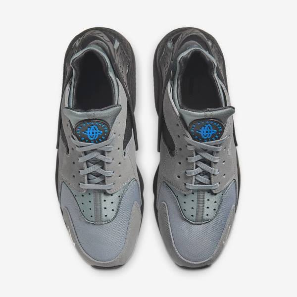 Nike Air Huarache Muške Tenisice Sive Svijetlo Plave Crne Metalne Srebrne | NK194UVR