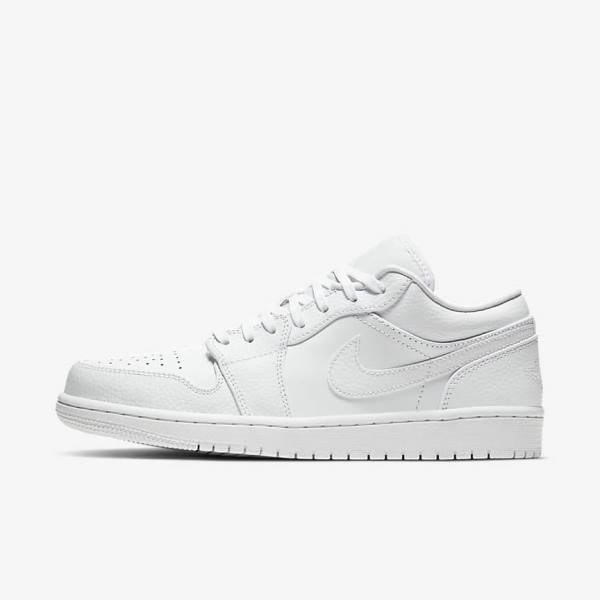 Nike Air Jordan 1 Low Muške Tenisice Bijele | NK302HFP