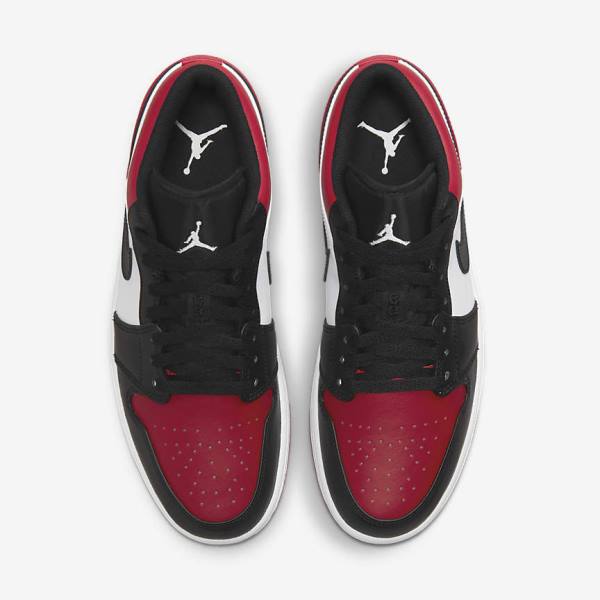 Nike Air Jordan 1 Low Muške Tenisice Crvene Crne Bijele | NK567DSK