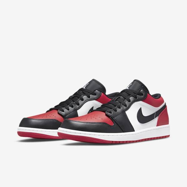 Nike Air Jordan 1 Low Muške Tenisice Crvene Crne Bijele | NK567DSK