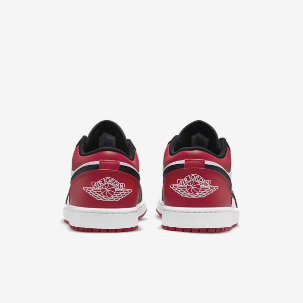 Nike Air Jordan 1 Low Muške Tenisice Crvene Crne Bijele | NK567DSK