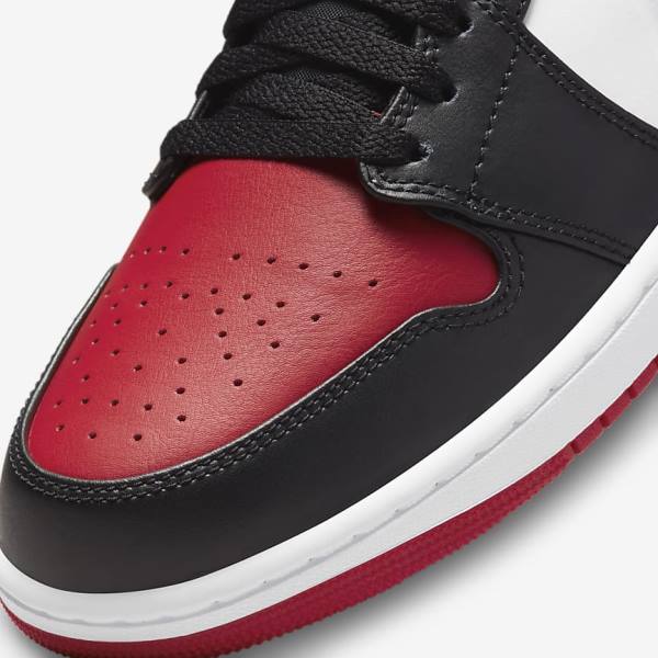 Nike Air Jordan 1 Low Muške Tenisice Crvene Crne Bijele | NK567DSK