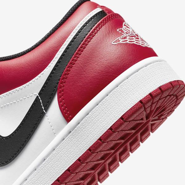 Nike Air Jordan 1 Low Muške Tenisice Crvene Crne Bijele | NK567DSK