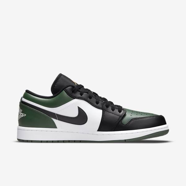 Nike Air Jordan 1 Low Muške Tenisice Zelene Bijele Crne | NK491ELF