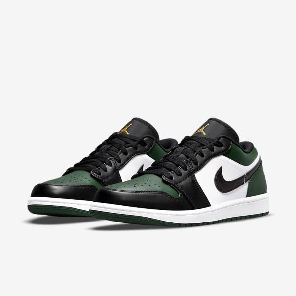 Nike Air Jordan 1 Low Muške Tenisice Zelene Bijele Crne | NK491ELF