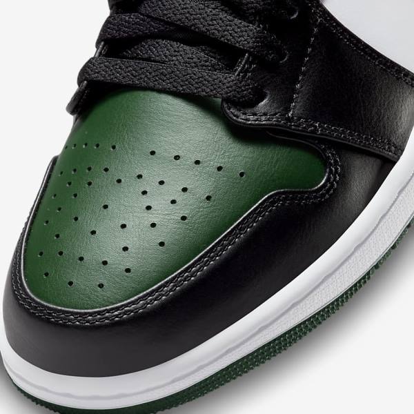 Nike Air Jordan 1 Low Muške Tenisice Zelene Bijele Crne | NK491ELF