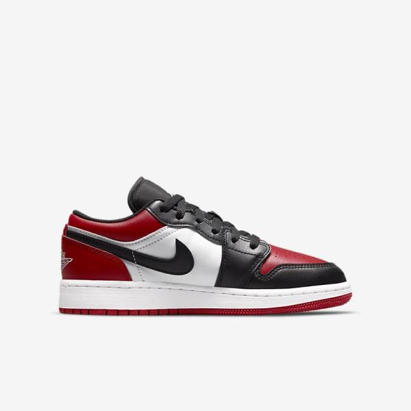 Nike Air Jordan 1 Low Older Dječje Tenisice Crvene Crne Bijele | NK250JNE