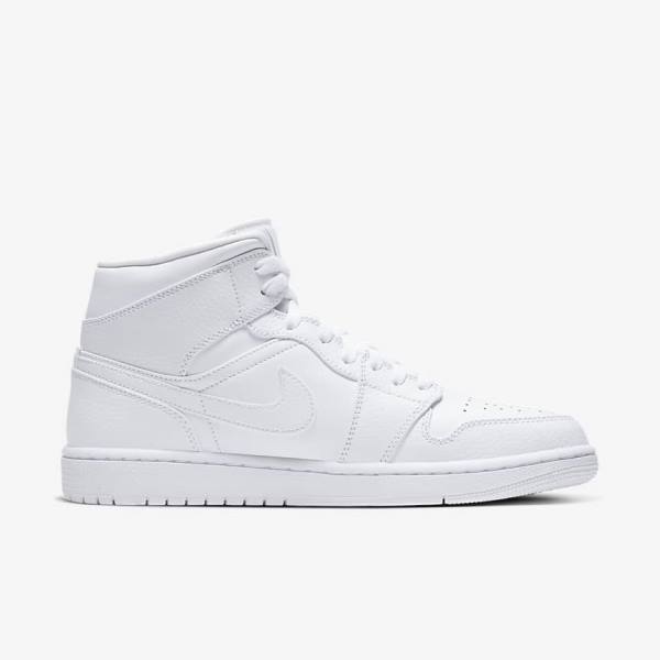 Nike Air Jordan 1 Mid Muške Tenisice Bijele | NK396DCQ