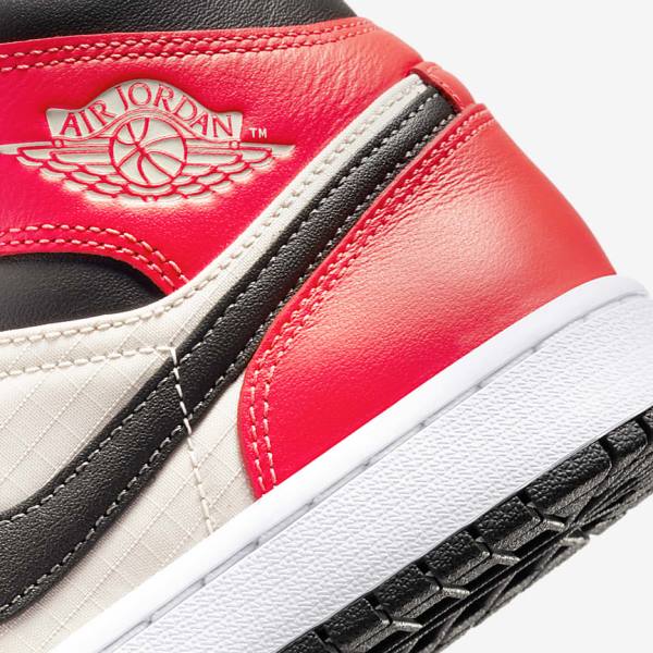 Nike Air Jordan 1 Mid SE Ženske Tenisice Svijetlo Smeđe Svijetlo Crvene Bijele | NK169WIN