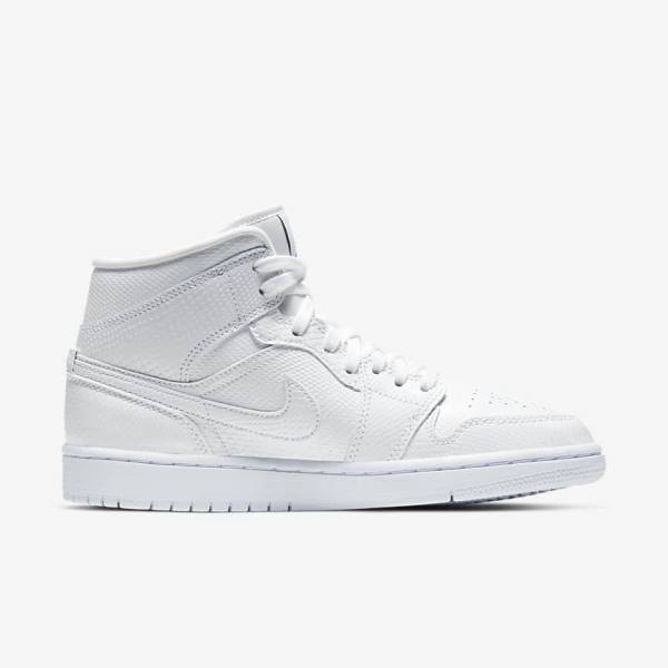 Nike Air Jordan 1 Mid Ženske Tenisice Bijele | NK589VRX