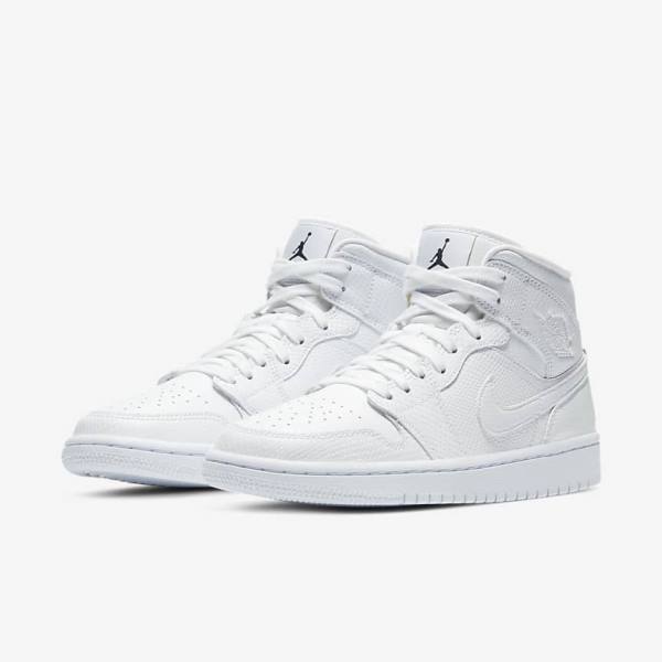 Nike Air Jordan 1 Mid Ženske Tenisice Bijele | NK589VRX