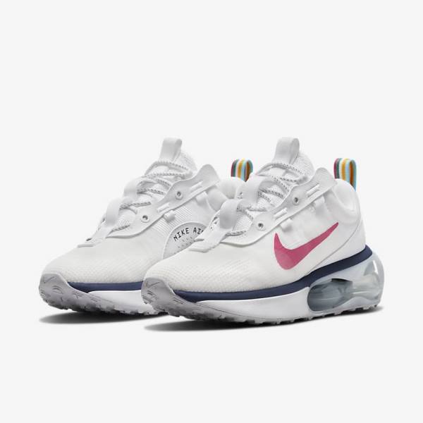 Nike Air Max 2021 Ženske Tenisice Bijele Plave Platine Roze | NK571NFC