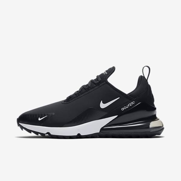 Nike Air Max 270 G Muške Cipele za golf Crne Bijele | NK048CQH