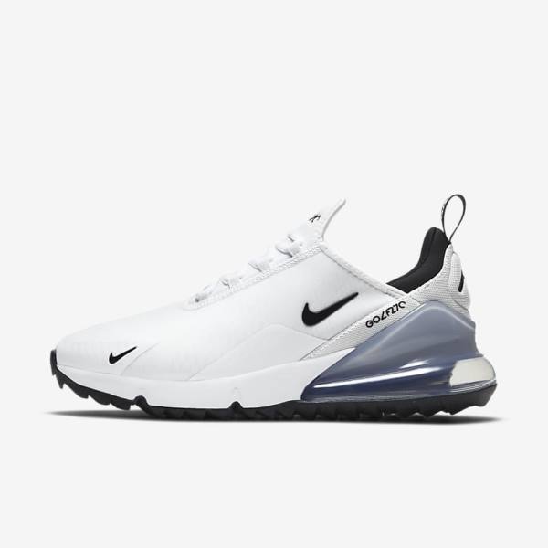 Nike Air Max 270 G Muške Cipele za golf Bijele Platine Crne | NK586BVT