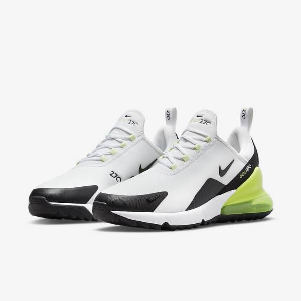 Nike Air Max 270 G Ženske Cipele za golf Bijele Crne | NK405IMG