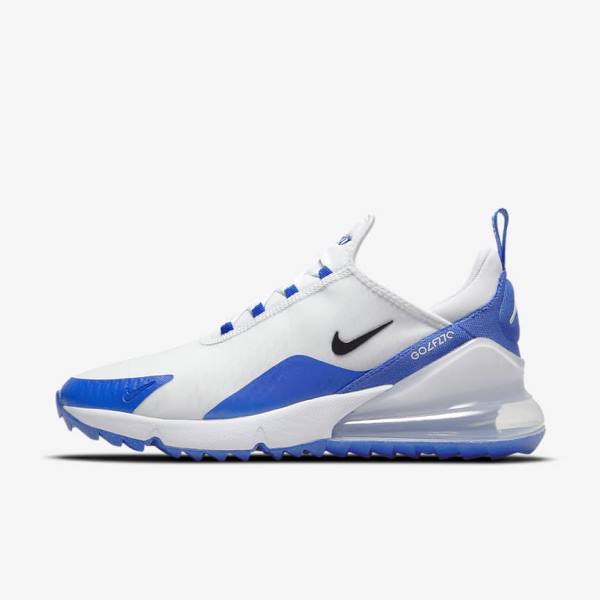 Nike Air Max 270 G Ženske Cipele za golf Bijele Plave Platine Crne | NK654YGW