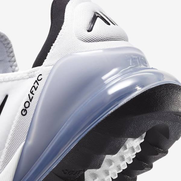 Nike Air Max 270 G Ženske Cipele za golf Bijele Platine Crne | NK820SJH