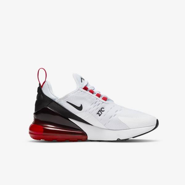 Nike Air Max 270 Older Dječje Tenisice Bijele Crne Crvene Sive | NK803KXZ