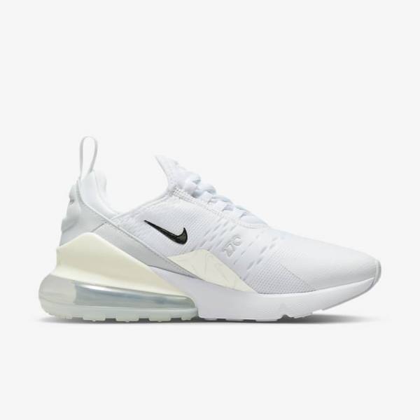 Nike Air Max 270 Ženske Tenisice Bijele Platine Metalne Srebrne | NK206GRM